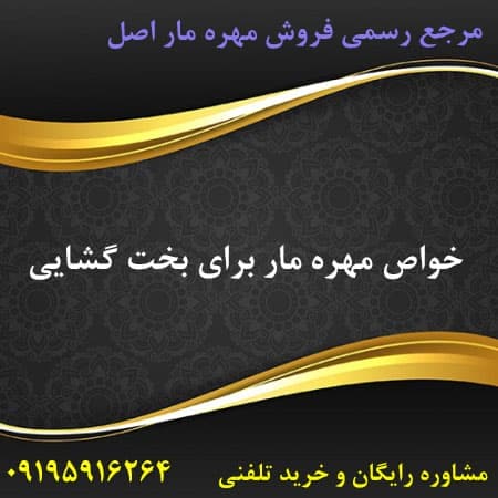 خواص مهره مار برای بخت گشایی